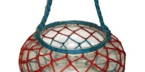 Glass Hanging T Light Holder