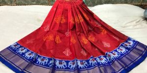 Pure Ikkat Silk Kids Lehanga