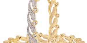 Penny Jewels Casual Hit Designer Golden American Diamond Bangles