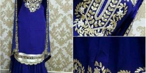 Hand Embroidery Suits with Pure Crepe , Silk and Banarsi
