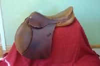 Close Contact Light Brown Horse Saddle