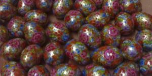 Handicraft Papier Mache Easter Eggs