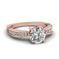 14k Gold Ring Pave Setted American Diamond Ring Wedding Ring