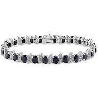 Sapphire Sterling Silver America Diamond Bracelet