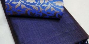 Silk Saree with Heavy 2 Pcs Brocket
