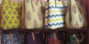 Block Print Tote Bags