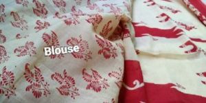 Printed Malmal Cotton Sarees with Pompom