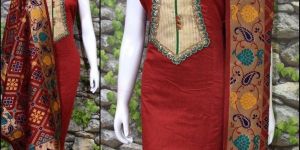 SD Soft Chanderi Designer Suits, Zari Silk Dupatta
