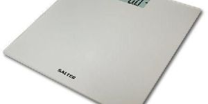 SILVER Salter Ultra Slim Glass Electronic Digital Bathroom Scales