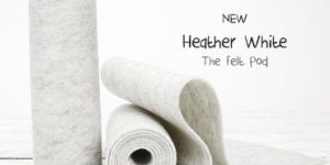 White Wool Felt Rolls