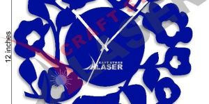 Elegant Flower Analog Wall Clock