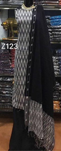 Pochampally Ikkat Handloom Pure Cotton Dress Materials