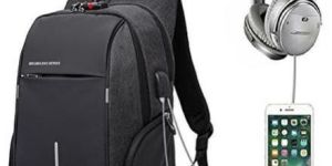 Anti Theft Laptop Bag Headphone with USB and AUX