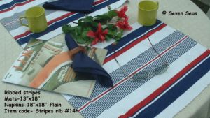 Table Linen : Stripe Ribbed 14h