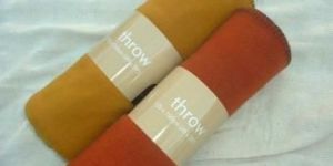 Throws & Bed Covers : Rust & Camel Fleece