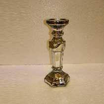 Silver Glass Candle Holder