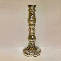 Silver Glass Candle Holder