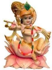 White Marble Lord Krishna Statue