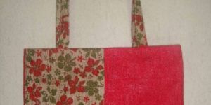 Printed Handle Juco Bag