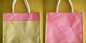 Jute Cotton Bag with Jute Handle