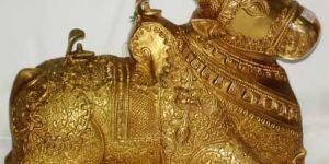 Brass Nandi Statue