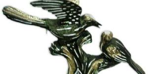 White Metal Love Bird