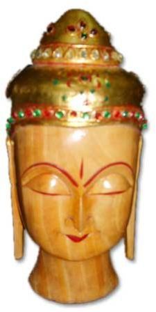 Wooden Buddha Head