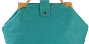 Aqua Jute Designer Handbag