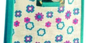 Multicolor Floral Printed Jute Bag