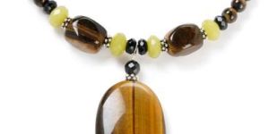 NE-1305 horn beads Work pendant necklace