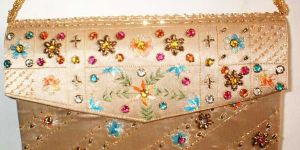 p-182 Zari Beads Work Handbag