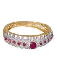 Stone Studded Gold Bangles