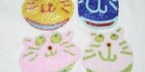 Cat Shape Beaded Coaster