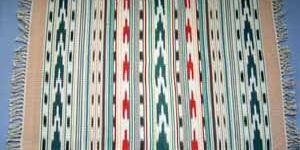 Ethnic Multicolor Woven Ikat Rug