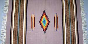 Lavender Tribal Cut Shuttle Rug