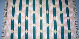 Multicolor Ikat Patterned Floor Rug