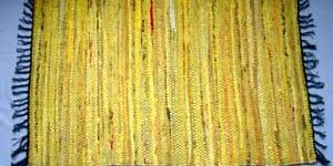 Yellow Multi-Stripe Cotton Rug