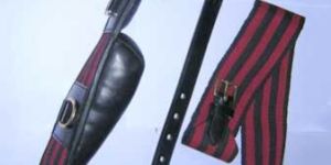 Black And Red Synthetic Horse Girth