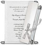 Scroll Wedding Invitation Card