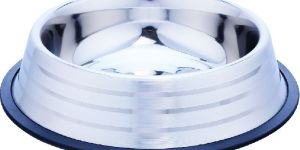 Silver Stripe Non Tip Anti Skid Bowls