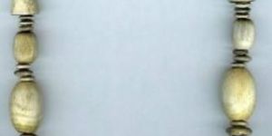 Vintage Ivory and Wooden Bead Necklace