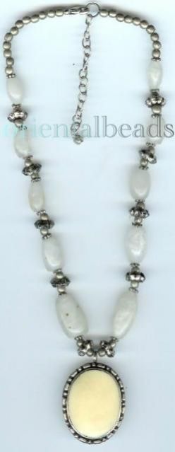 Vintage Beads with Pendant Necklace