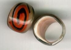 Vintage Dome Shaped Glass Rings