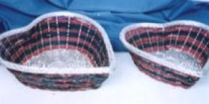 Wicker Heart Shaped Basket