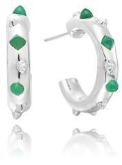 Small Agate Hoop Earrings