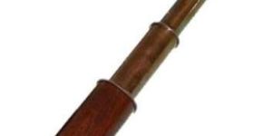 Antique Wooden Brass Pull-Out Telescope