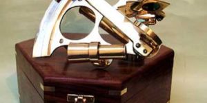 NS -9 wooden box Brass Nautical Sextant