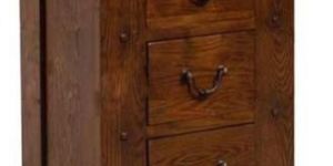 3 Drawer Wooden Bedside Table