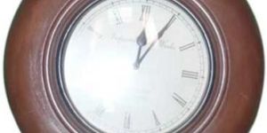 Brown Wooden Wall Clock