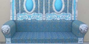 Grand Royal Blue Wedding Sofa Set